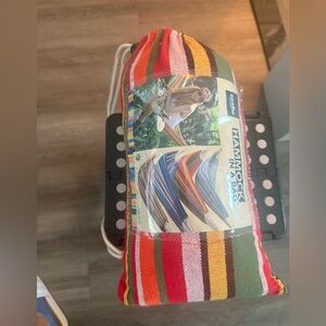 Red and Green Striped Hammock